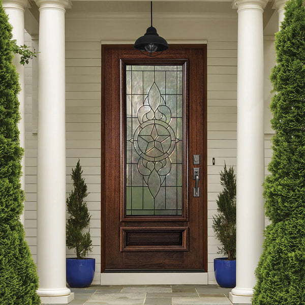 Decorative Glass Exterior Doors