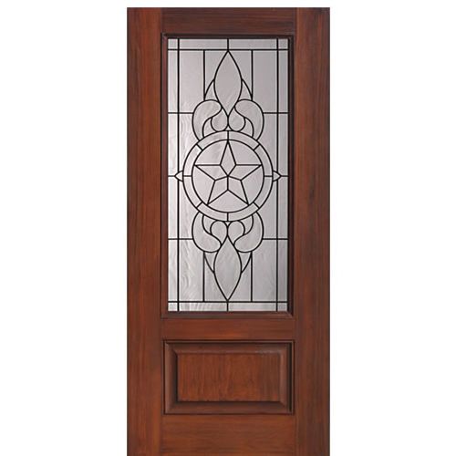 1 Panel 3/4 Lite Brazos Design Fiberglass Entry Door