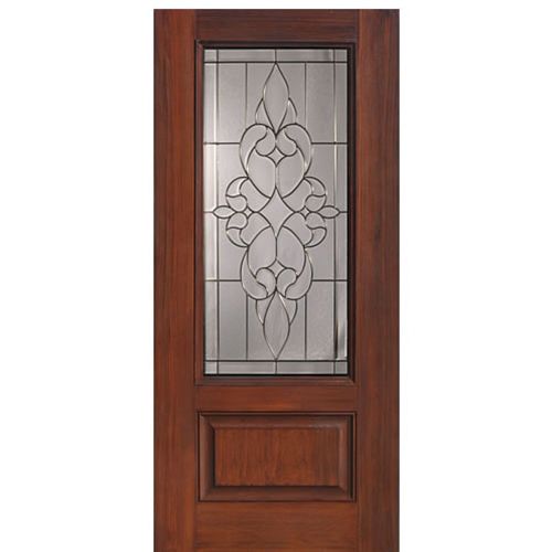 1 Panel 3/4 Lite Courtlandt Design Fiberglass Entry Door