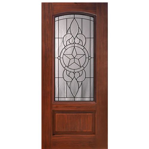 1 Panel Arch Lite Brazos Design Fiberglass Entry Door