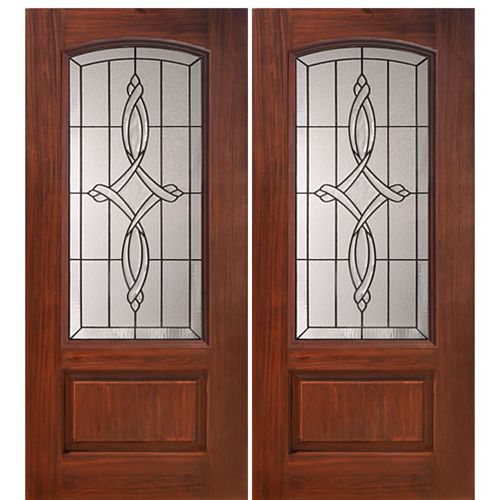 1 Panel Arch Lite Marsais Design Fiberglass Double Entry Door