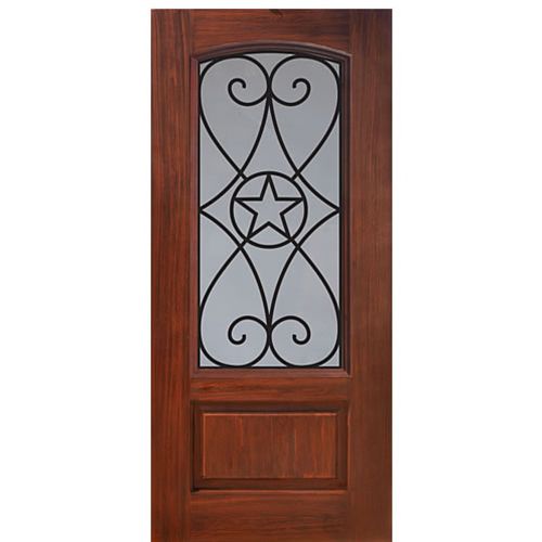 1 Panel Arch Lite Austin Design Fiberglass Entry Door