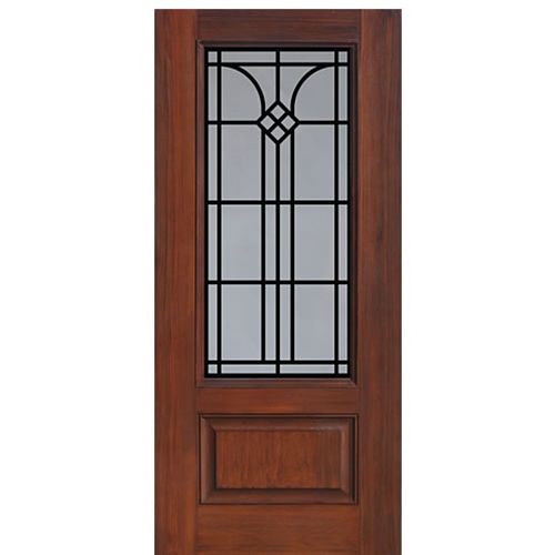 1 Panel 3/4 Lite Cantania Design Fiberglass Entry Door