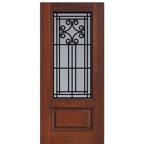 1 Panel 3/4 Lite Novara Design Fiberglass Entry Door