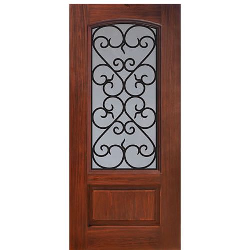 1 Panel Arch Lite Palermo Design Fiberglass Entry Door