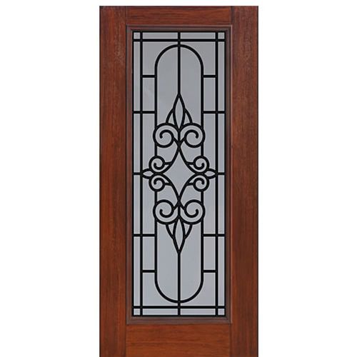 Full Lite Salento Design Fiberglass Entry Door