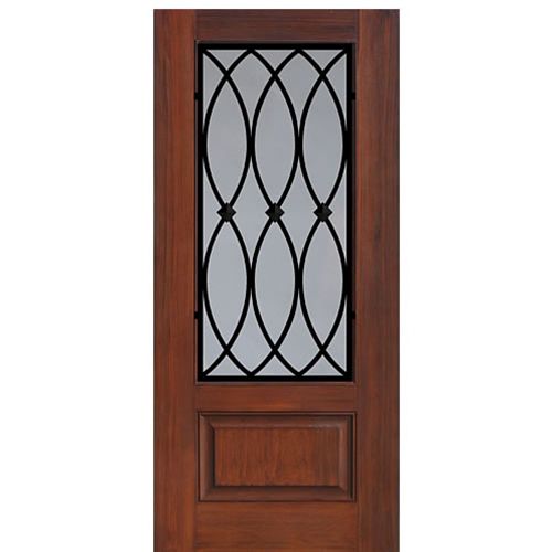 1 Panel 3/4 Lite La Salle Design Fiberglass Entry Door