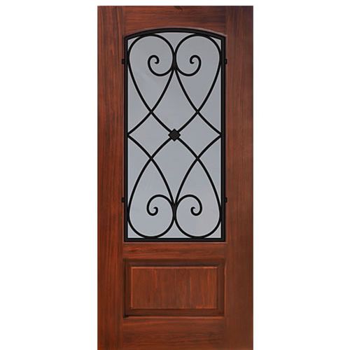 1 Panel Arch Lite Charleston Design Fiberglass Entry Door