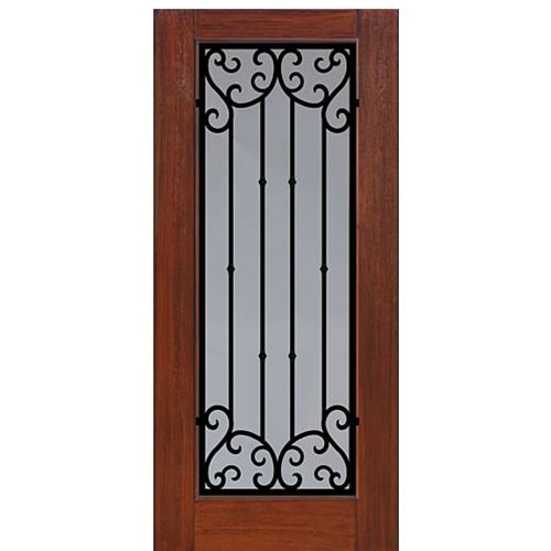 Full Lite Valencia Design Fiberglass Entry Door