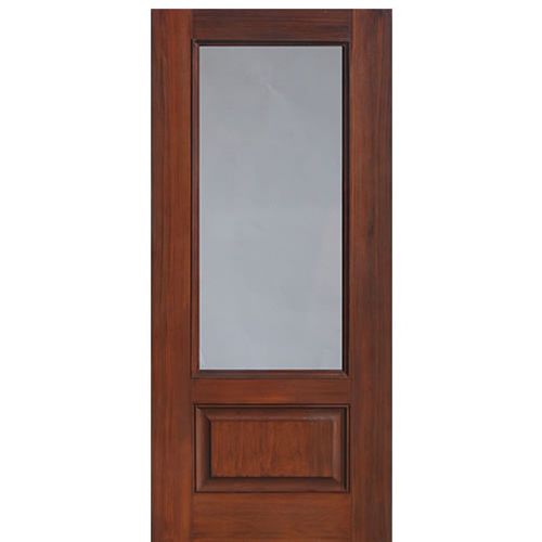 3/4 Lite Fiberglass Exterior Door with Privacy or Clear Glass