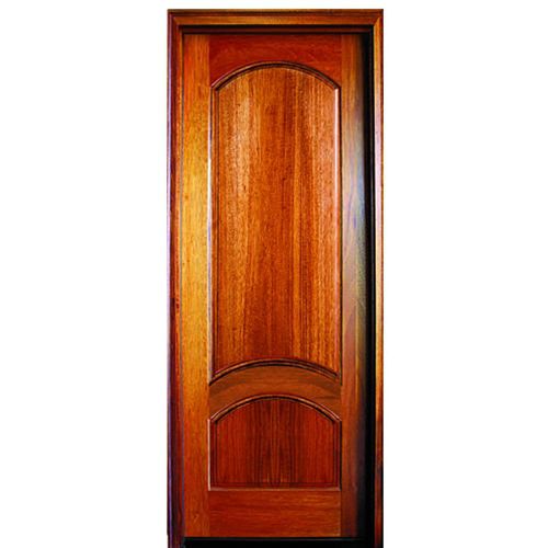 96" Solid 2-Panel Mahogany Single Entry Door