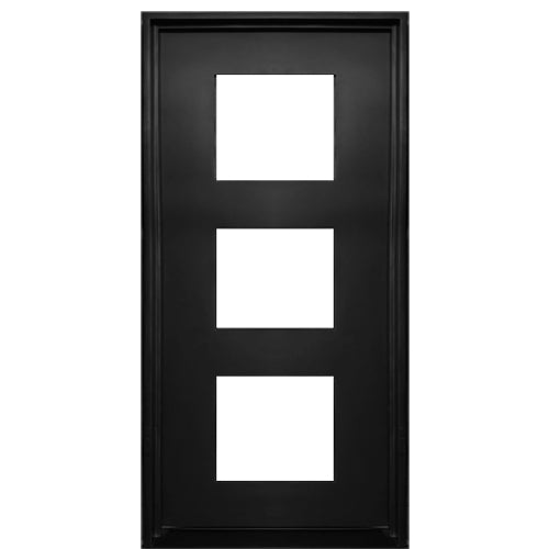 S005 | S005 | 3 Square Lite Modern Iron Door