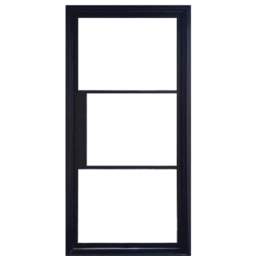 S002 | Modern 3-Lite Steel Entry Door