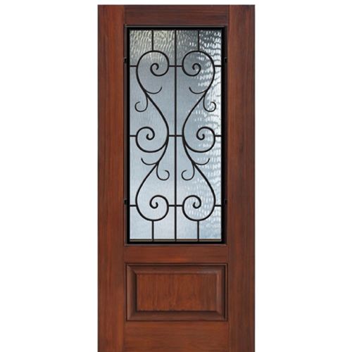 1 Panel 3/4 Lite St Charles Fiberglass Entry Door