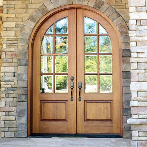 Pinehurst TDL 8LT E-17B 8/0  | Pre-hung Double Door Arch Top 8-Lite TDL Mahogany Entry Doors