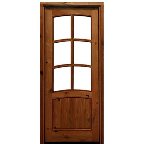 42"x96"x2-1/4" Knotty Alder 6-Lite TDL with Grooved Bottom Panel