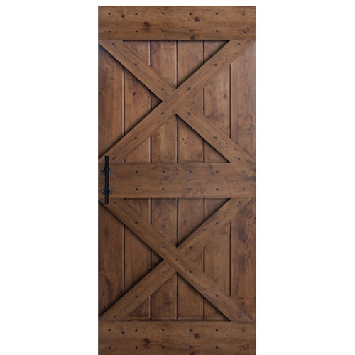 Knotty Alder Double X Barn Door