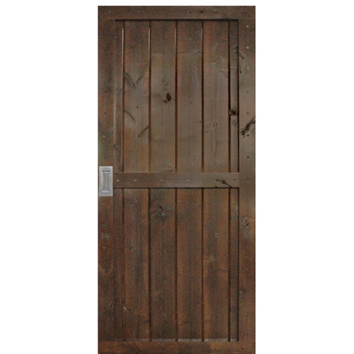 Knotty Alder Two Panel Barn Door