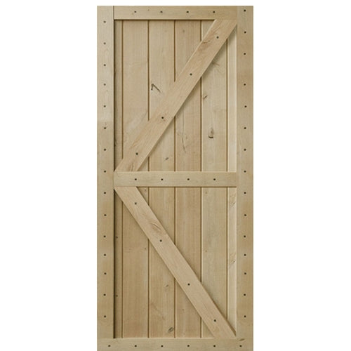 Knotty Alder Double Z Two Panel Barn Door