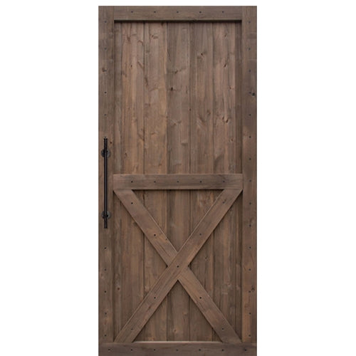 Knotty Alder X Two Panel Barn Door