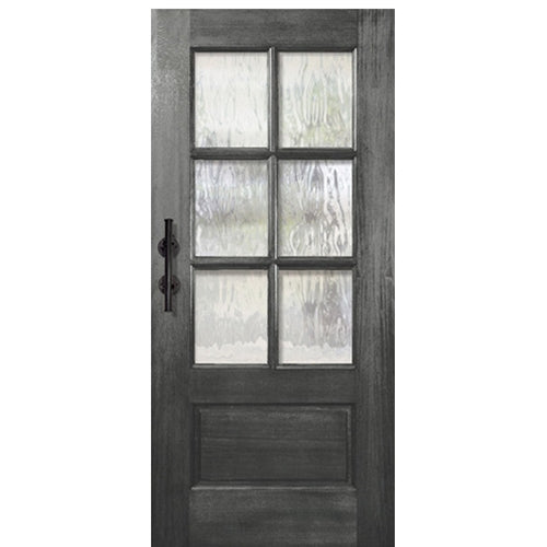 Mahogany 6'-8" Tall Simulated Divided Lite (SDL) Barn Door