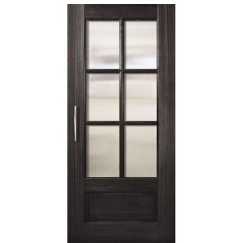 Mahogany 8'-0" Tall Simulated Divided Lite (SDL) Barn Door