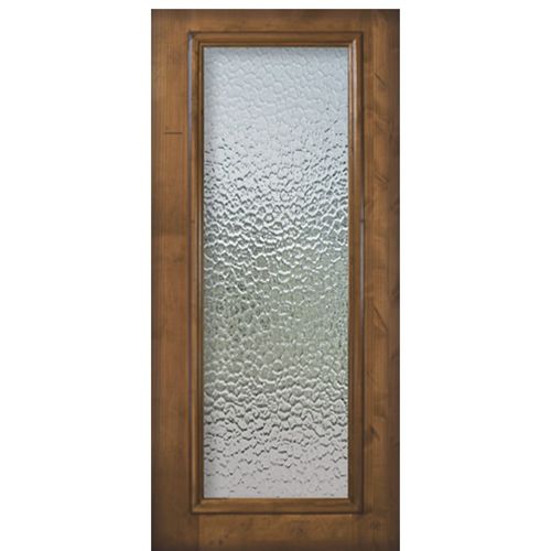 Full Lite Solid Knotty Alder Exterior Door 