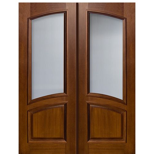 Mahogany Square Top Exterior Double Door