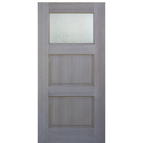 80" Tall 1 Lite 2 Panel Mahogany Entry Door 