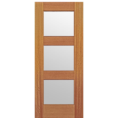 TDL MAH 3 Lite 68 | 80" Tall 3 Lite Mahogany Entry Door