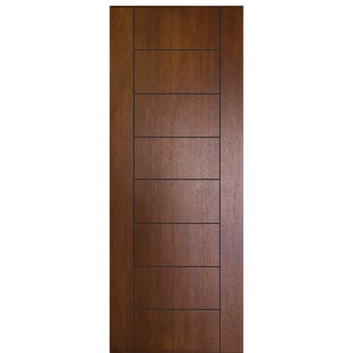 96" Tall Mahogany Contemporary Flush Entry Door 