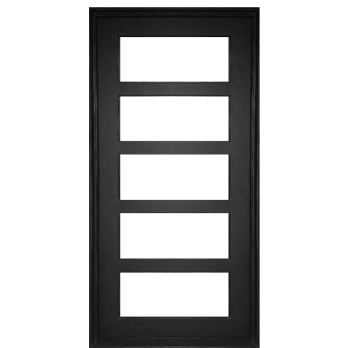 S003 | Modern 5-Lite Steel Entry Door