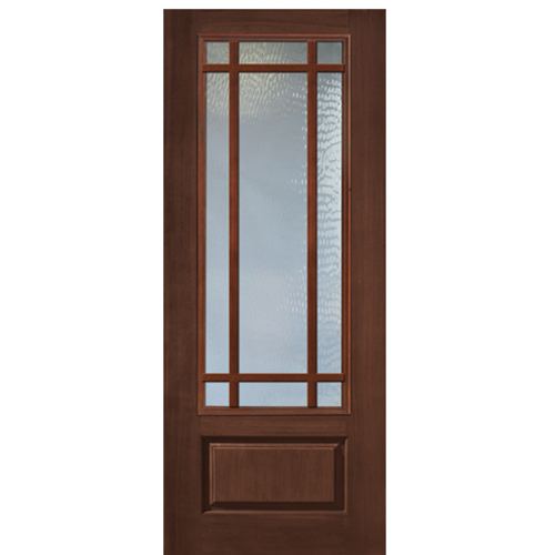 3/4 Lite 1 Panel 9 Lite SDL, Fiberglass Entry Door