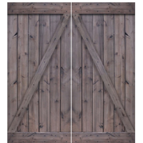 Knotty Alder Double Z Barn Door