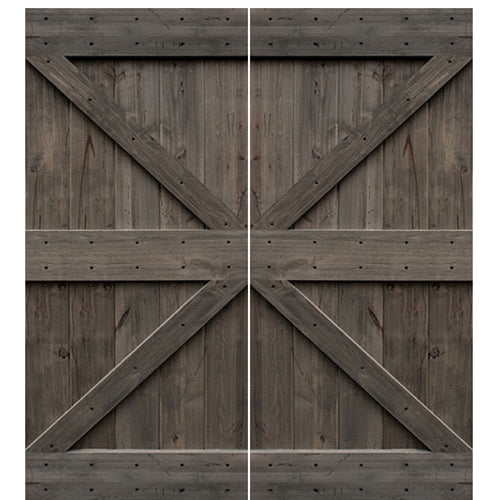 Knotty Alder Double Z Double Barn Door