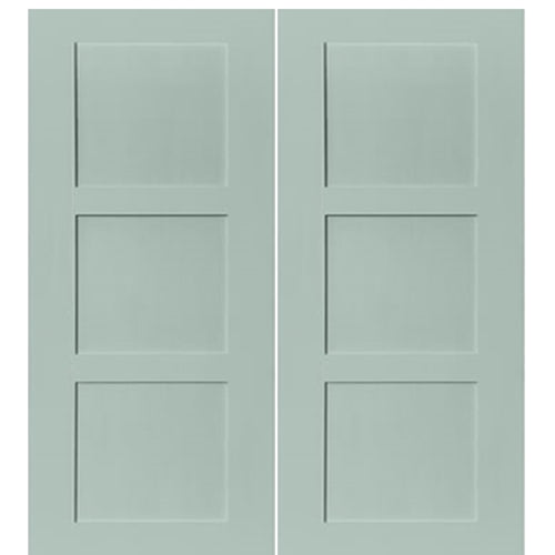 3-Panel Shaker Style MDF Double Barn Doors