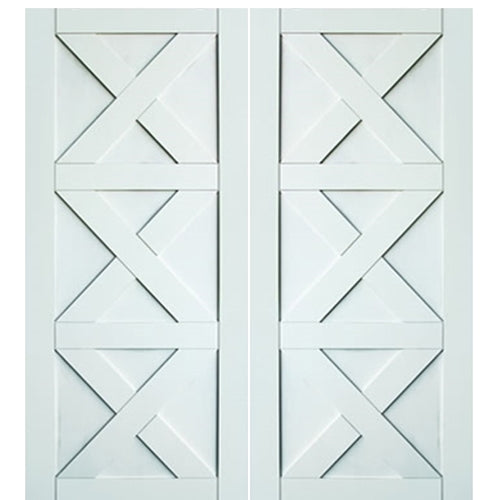 3-Panel Triple X MDF Double Barn Door