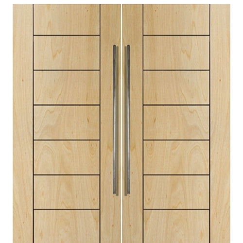 Birch Brentwood Solid Contemporary Double Barn Door