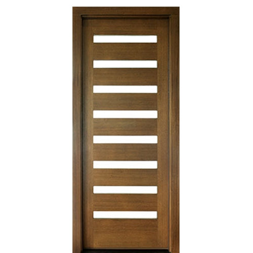 36"x96" Mahogany Wood 8-Lite Contemporary Entry Door