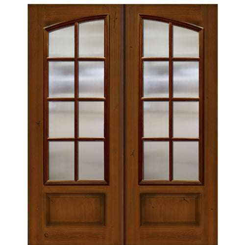 Pre-hung 8-Lite SDL Fiberglass Double Entry Doors 