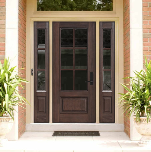 1 Panel 6 Lite SDL | 3/4 Lite 1 Panel 6 Lite SDL, Fiberglass Entry Door