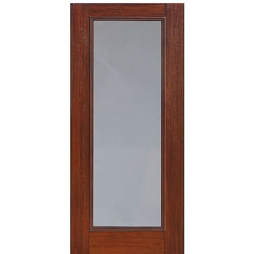 96" Tall Full Lite Fiberglass Exterior Door with Privacy or Clear Glass