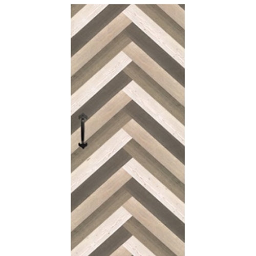 Rustic Farmhouse Barn Door with Chevron Design Pattern