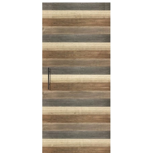 Rustic Farmhouse Barn Door with Horizontal Planks Design Pattern