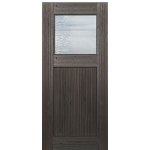 36"x80" Craftsman Style 1-Lite 1 Panel Mahogany Entry Door