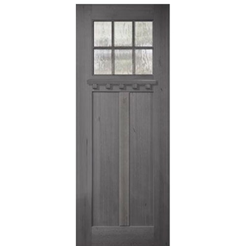 36"x96" Craftsman Style 6-Lite 2 Panel Mahogany Entry Door