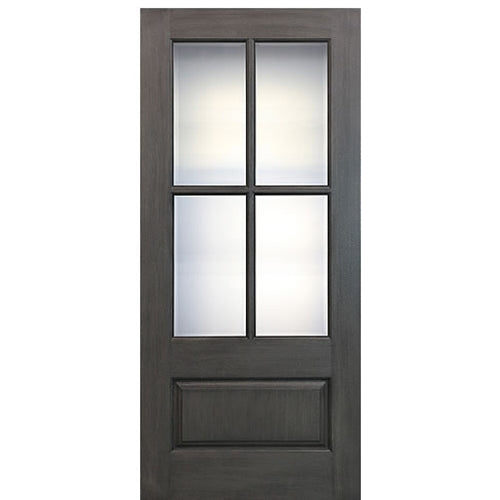 36" x 80" 4-Lite 1-Panel True Divided Lite (TDL) Fiberglass Entry Door