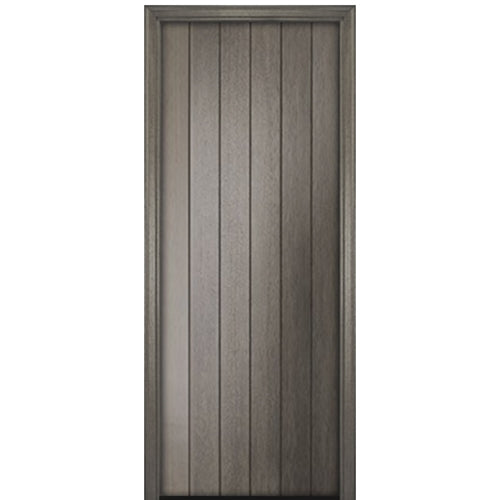 96" Tall Mahogany Square Top Plank Entry Door