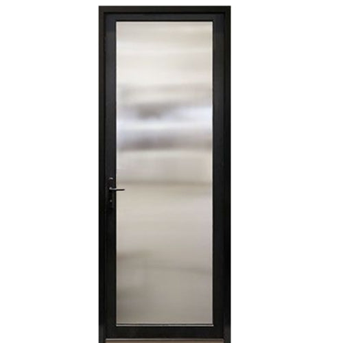 Prehung Narrow Profile 1-Lite Fiberglass Entry Door With Multi-Point Lock System 