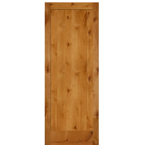 1-Panel Knotty Alder 20 Minute Fire Rated Shaker Door